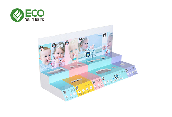 兒童手表PDQ展示盒 定制電子產(chǎn)品商超門(mén)店桌面陳列展示架